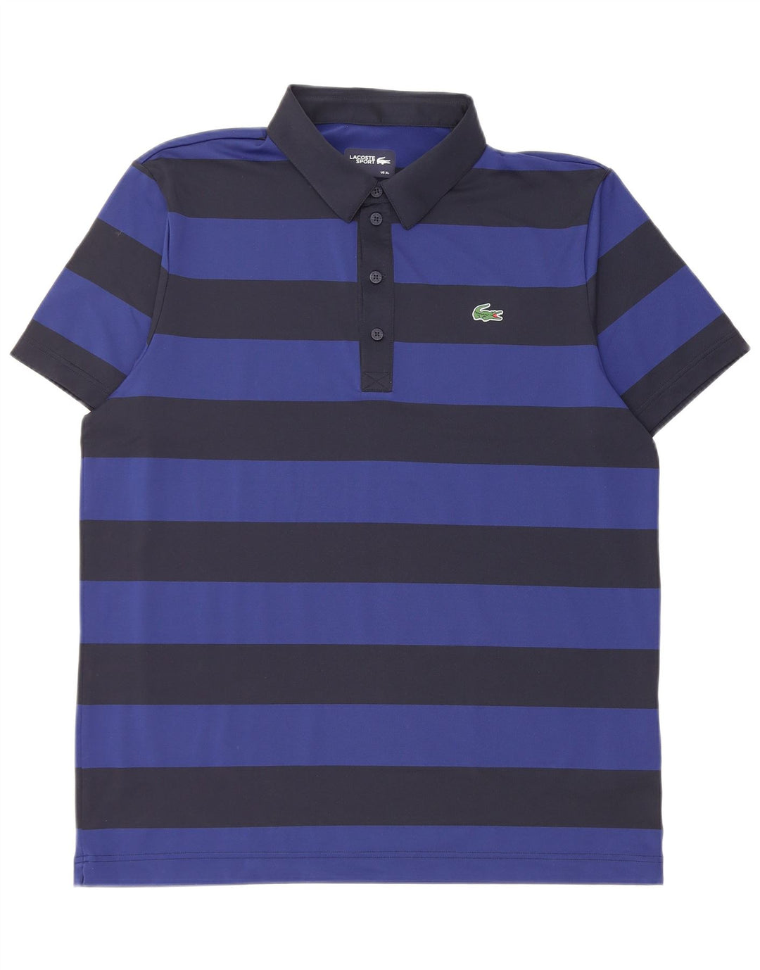LACOSTE Polo Homme Taille 6 XL Bleu Marine Rayé Polyester