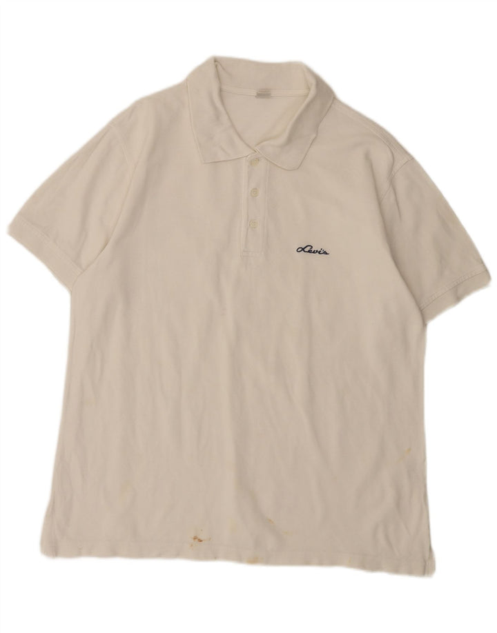Levi's Polo Homme Large Blanc Coton