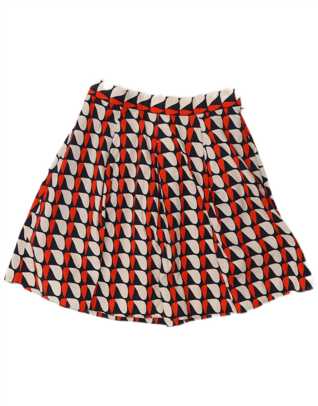 vintage Femmes Motif Abstrait Mini Jupe Plissée W29 Moyen Multicolore