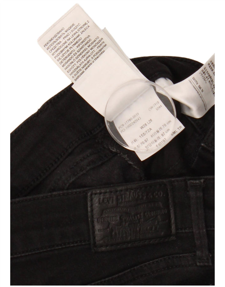 LEVI'S Jean Skinny 710 Taille Mi-Haute Femme W28 L28 Coton Noir
