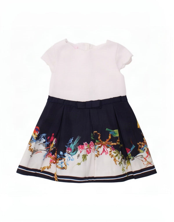 Ted Baker Robe trapèze pour bébé fille 3-6 mois Blanc Floral Polyester