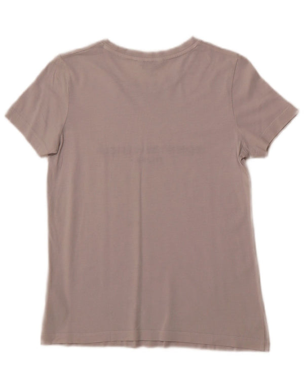 TOMMY HILFIGER T-Shirt Graphique Femme UK 6 XS Gris Coton