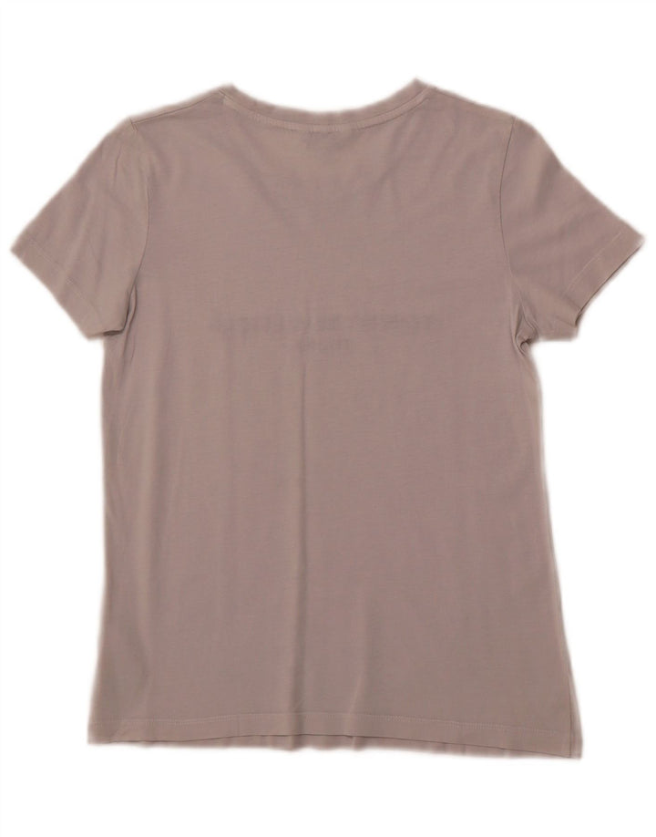 TOMMY HILFIGER T-Shirt Graphique Femme UK 6 XS Gris Coton