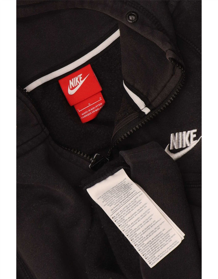 Nike Pull à capuche zippé pour homme Grand coton noir