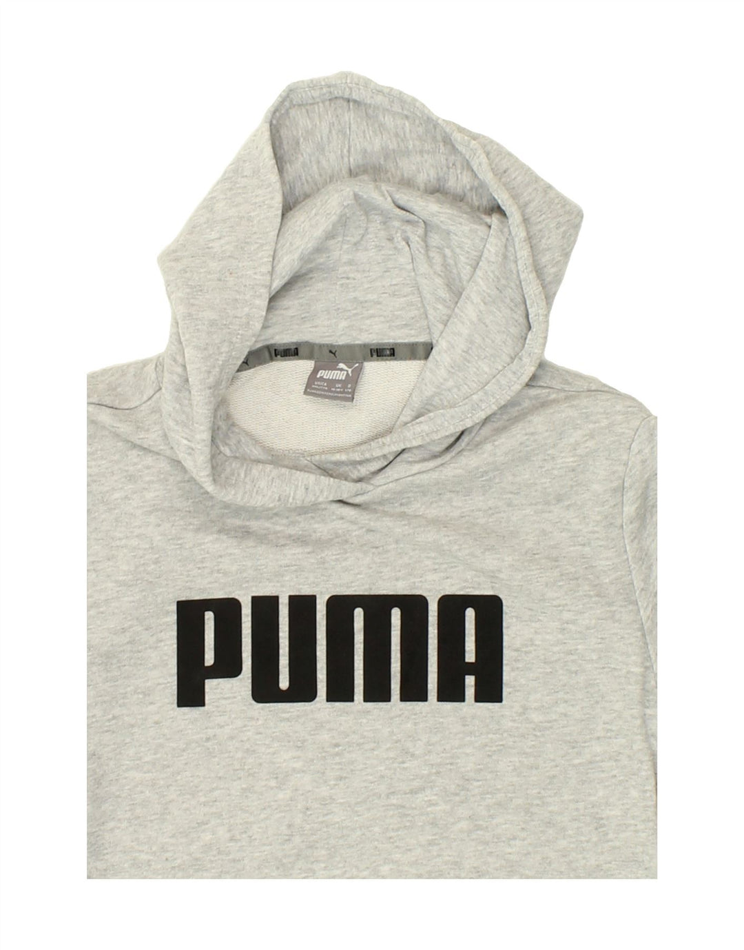 PUMA Boys Graphic Hoodie Jumper 15-16 Years Grey Polyester | Vintage Puma | Thrift | Second-Hand Puma | Used Clothing | Messina Hembry 