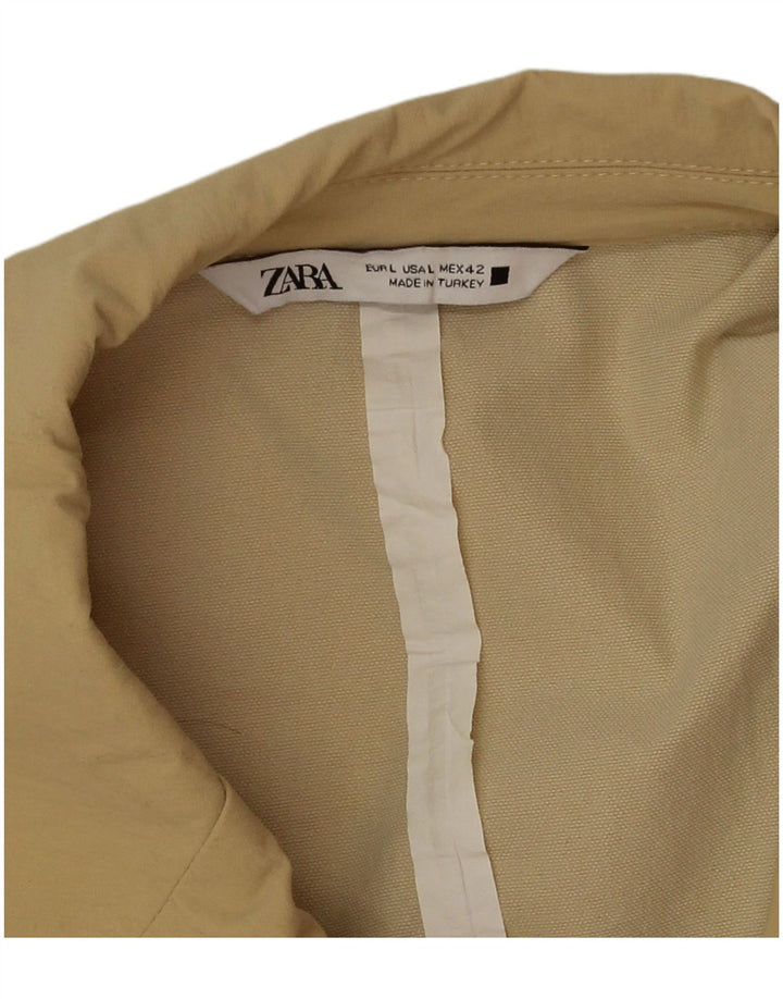 Zara Manteau croisé pour homme UK 40 Large Beige Polyamide