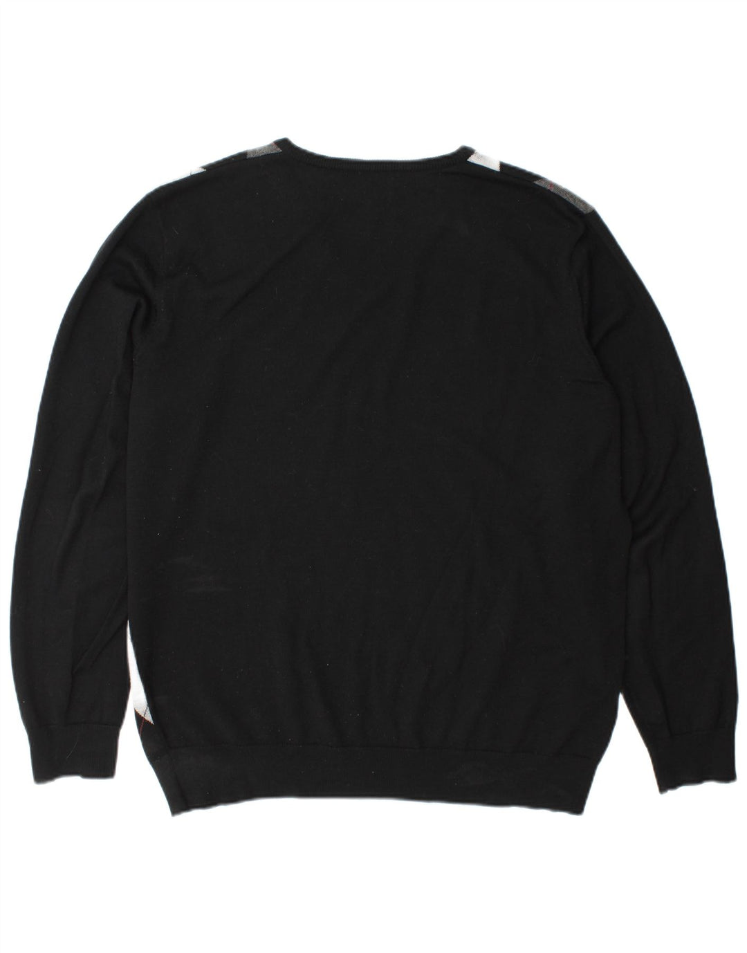 Fred Perry Pull col V pour homme XL Noir Argyle/Diamond Laine