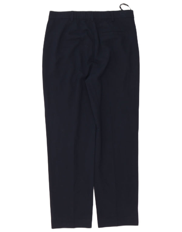Marks & Spencer Pantalon Chino Femme UK 10 Small W30 L28 Bleu Marine