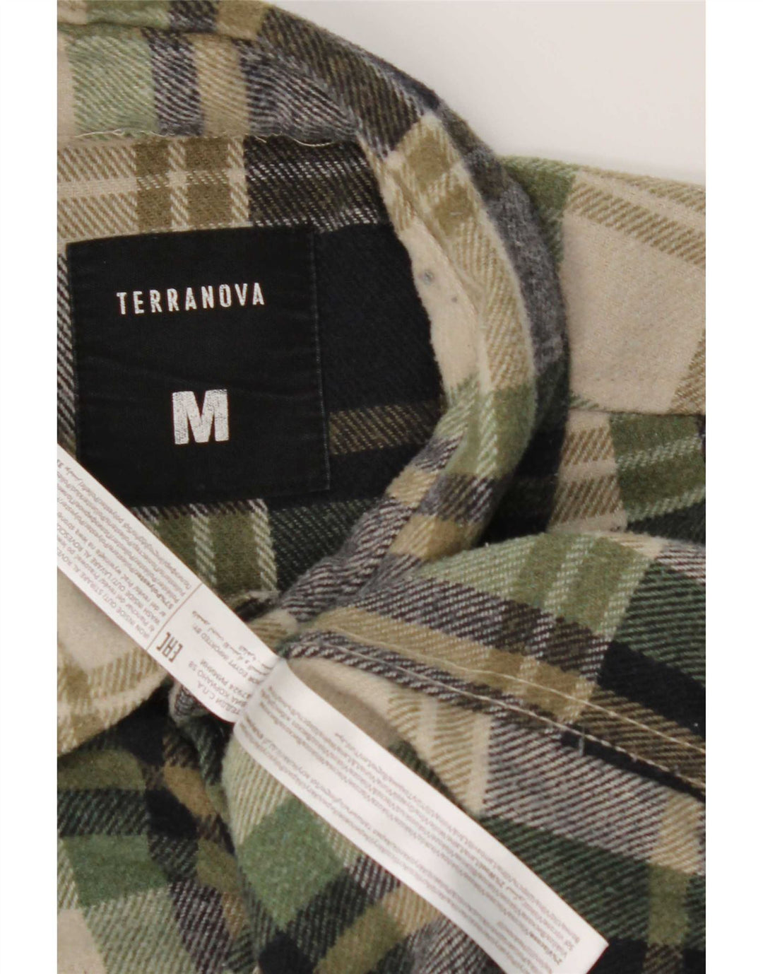 Terranova Chemise Flanelle Homme Medium Multicolore Carreaux Polyester