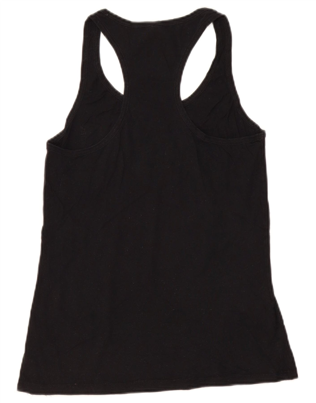 Benetton Débardeur Femme UK 12 Moyen Noir Coton
