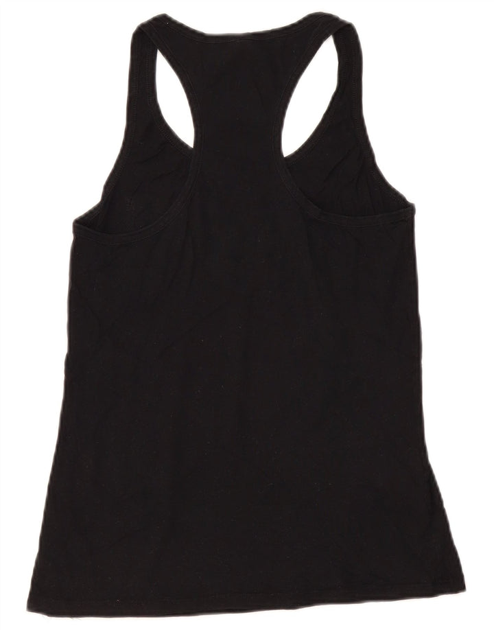 Benetton Débardeur Femme UK 12 Moyen Noir Coton