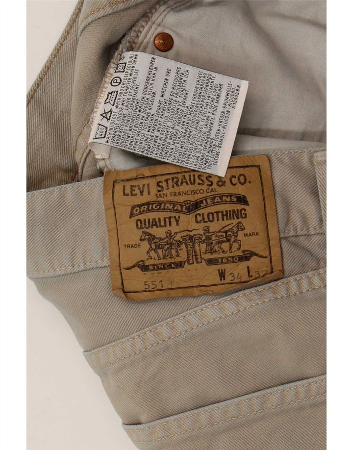 Levi's Jean Droit 551 Homme Beige W34 L32 Coton