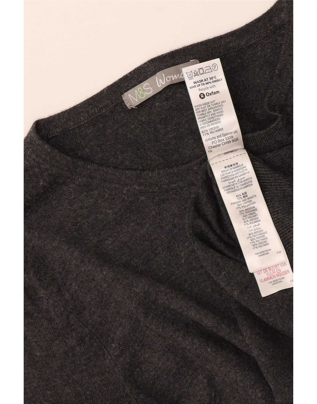 Marks & Spencer Cardigan pour femme en viscose gris moyen UK 44