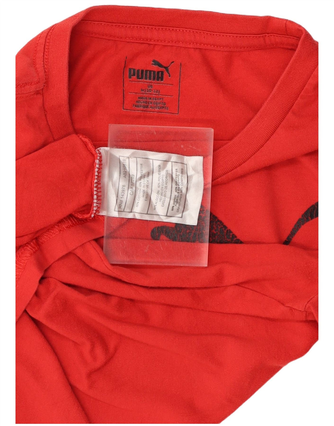 PUMA T-shirt graphique pour garçon 10-11 ans Rouge moyen Coton