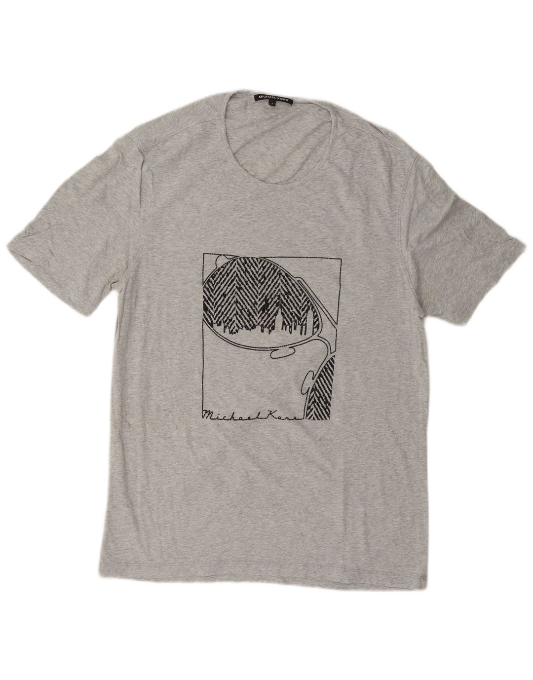 Michael Kors T-Shirt Graphique Homme Gris Moyen Moucheté