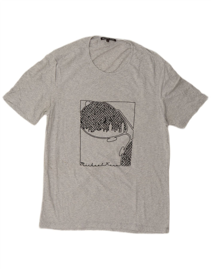 Michael Kors T-Shirt Graphique Homme Gris Moyen Moucheté