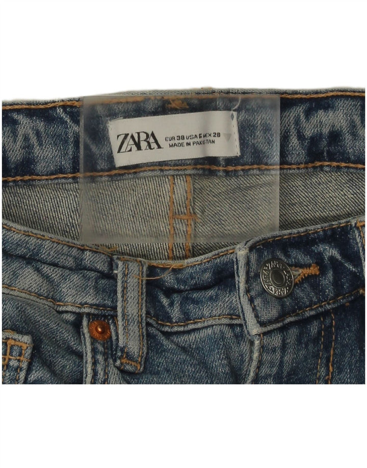 Zara Jean droit femme EU 38 Small W28 L25 Bleu