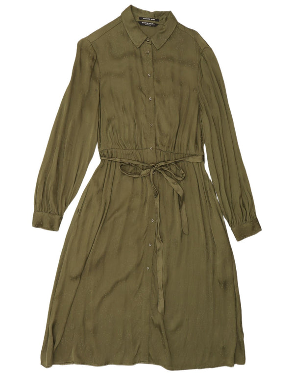 Scotch & Soda Robe Chemise Femme UK 44 Vert Moyen Viscose
