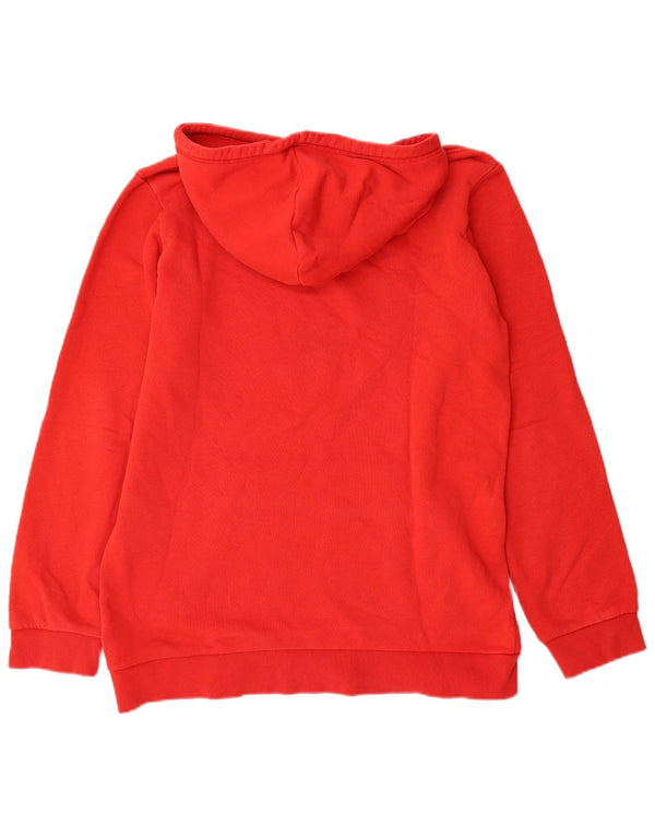 Adidas Pull à capuche graphique pour homme en coton rouge moyen
