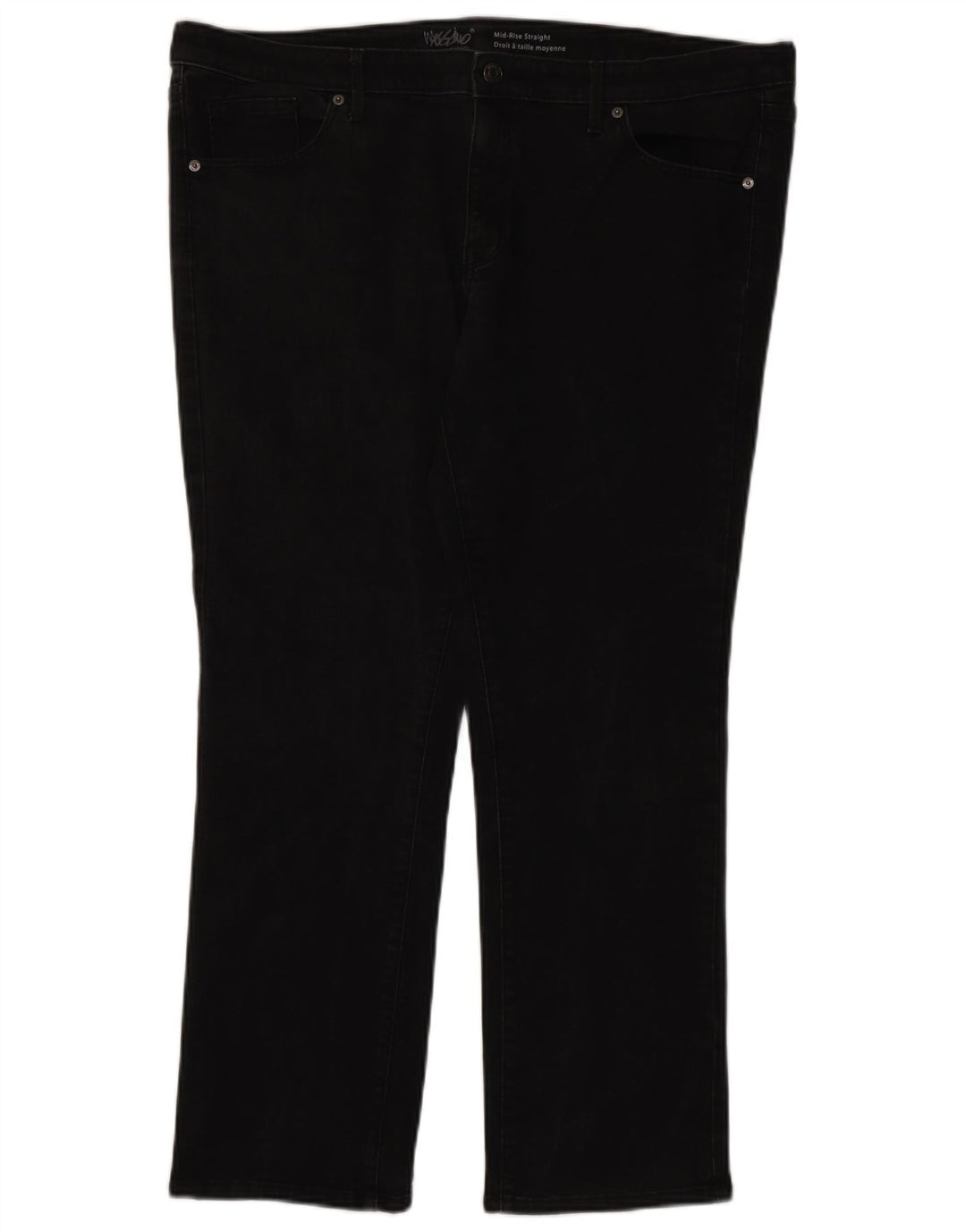 Mossimo Jean droit Super Strech taille moyenne pour femme US 18 2XL W40 L29 Gris