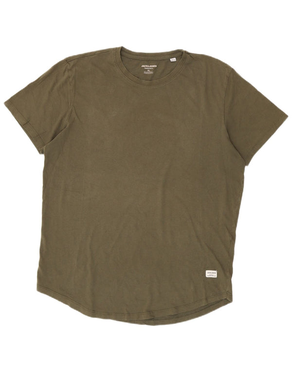 Jack & Jones T-Shirt Homme Top XL Kaki Coton