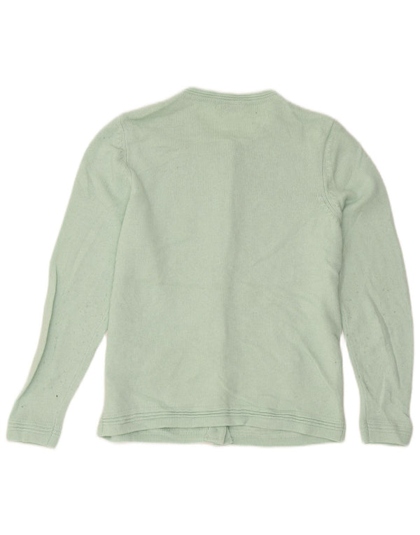 Marks & Spencer Pull Cardigan Femme UK 12 Acrylique Vert Moyen