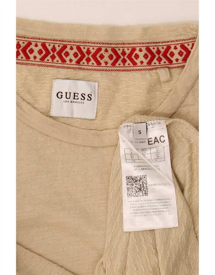 Guess T-Shirt Homme Top Petit Coton Beige