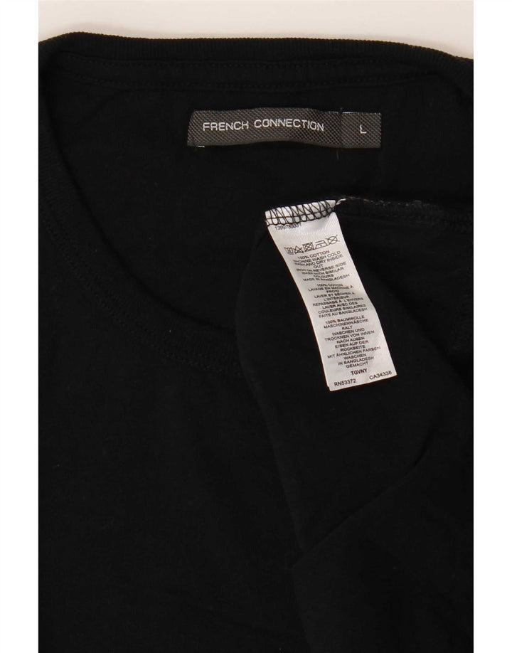 French Connection T-Shirt Homme Haut Large Noir Coton