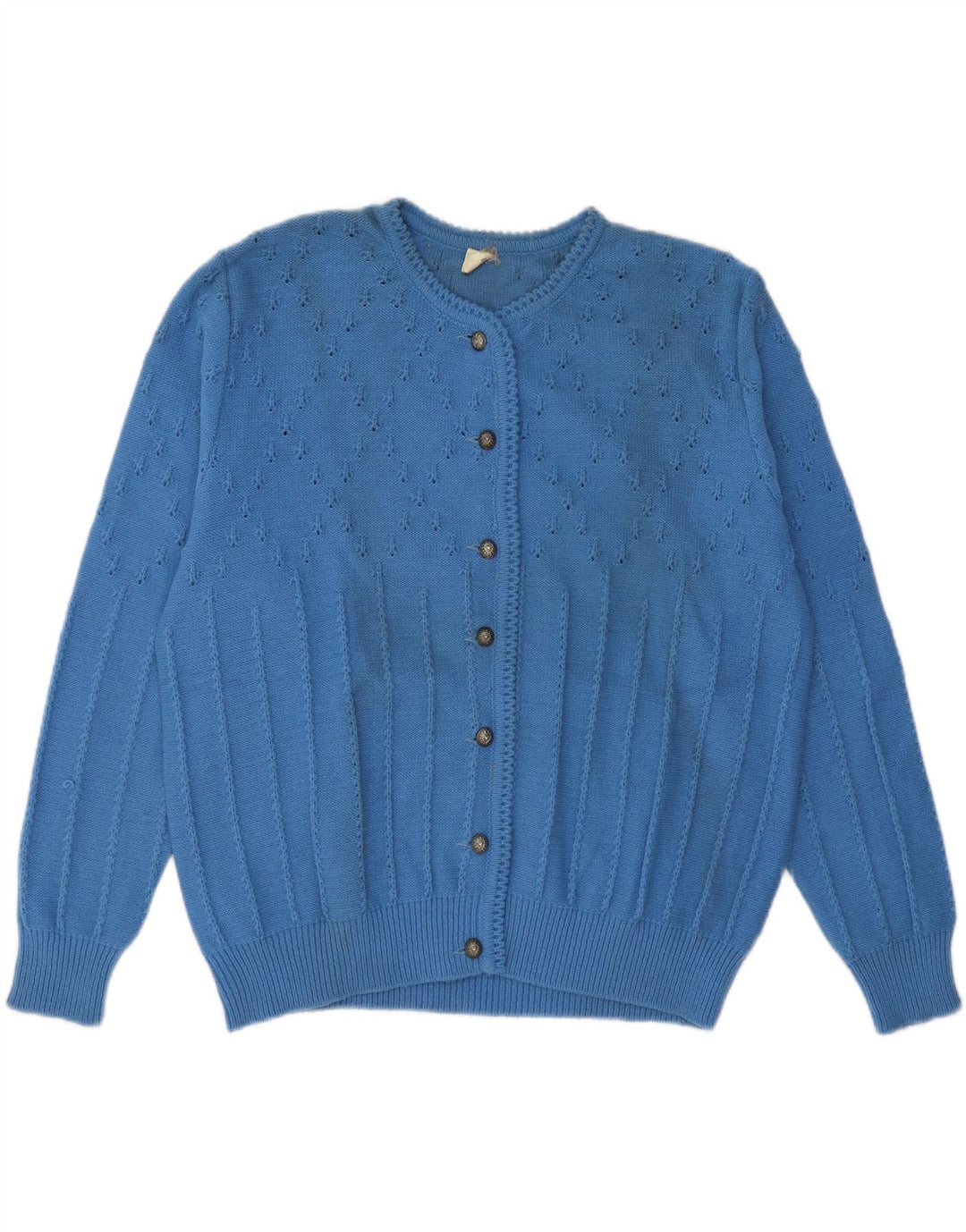 VINTAGE Womens Oversized Cardigan Sweater IT 50 XL Blue Acrylic Vintage Vintage and Second-Hand Vintage from Messina Hembry 
