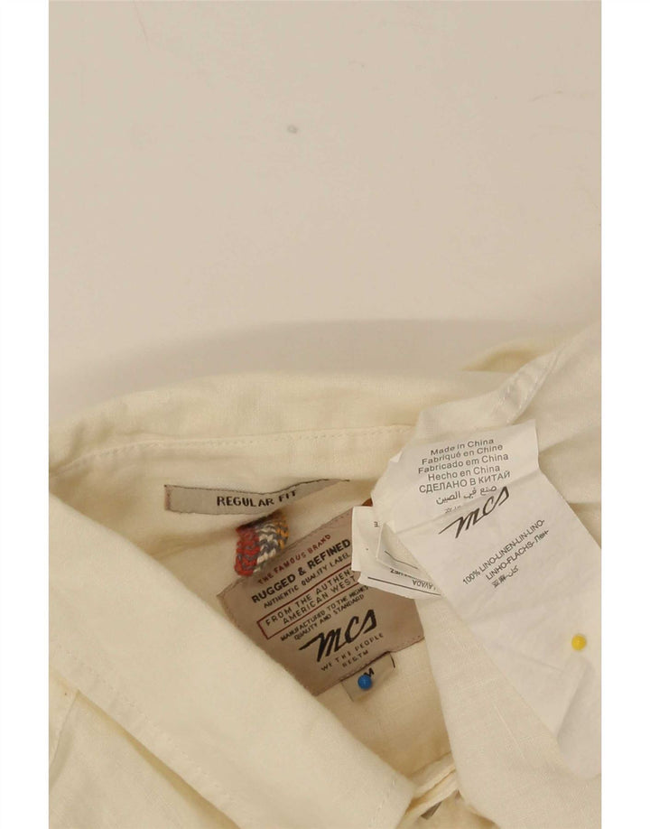 Marlboro Classics Chemise Regular Fit Homme Lin Blanc Cassé Moyen