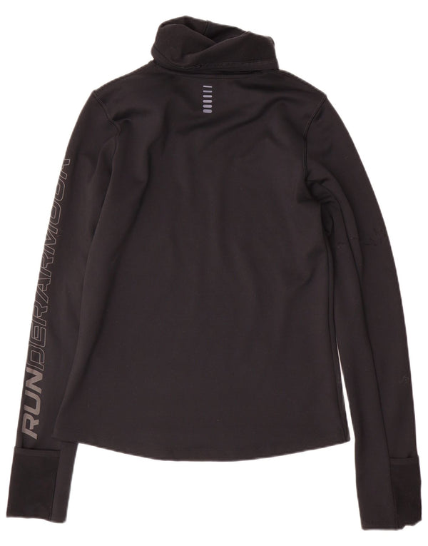 Under Armour Cold Gear Graphic Top à manches longues pour femme UK 10 Petit Noir