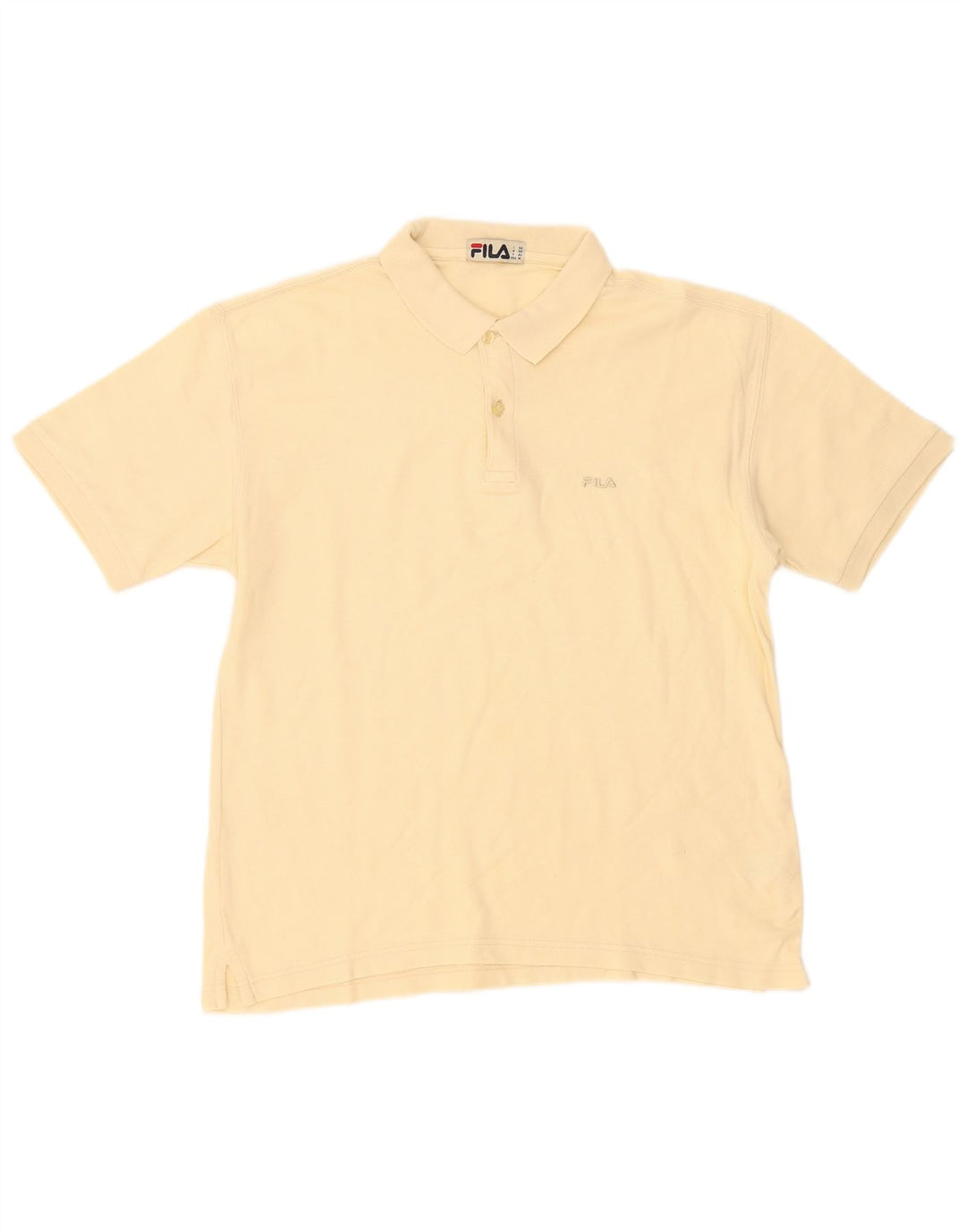 Fila Polo Homme Jaune Moyen Coton