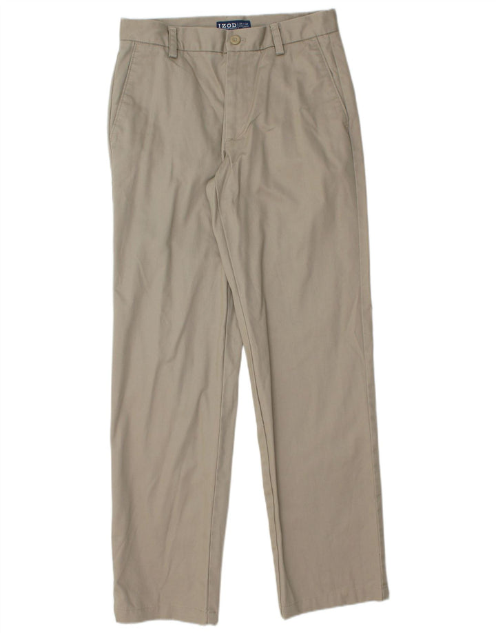 IZOD Pantalon Chino Droit Homme W29 L32 Coton Beige