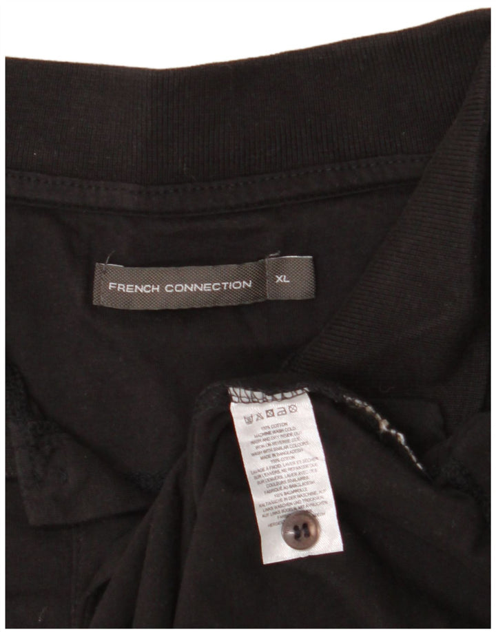 FRENCH CONNECTION Polo Homme XL Noir Coton