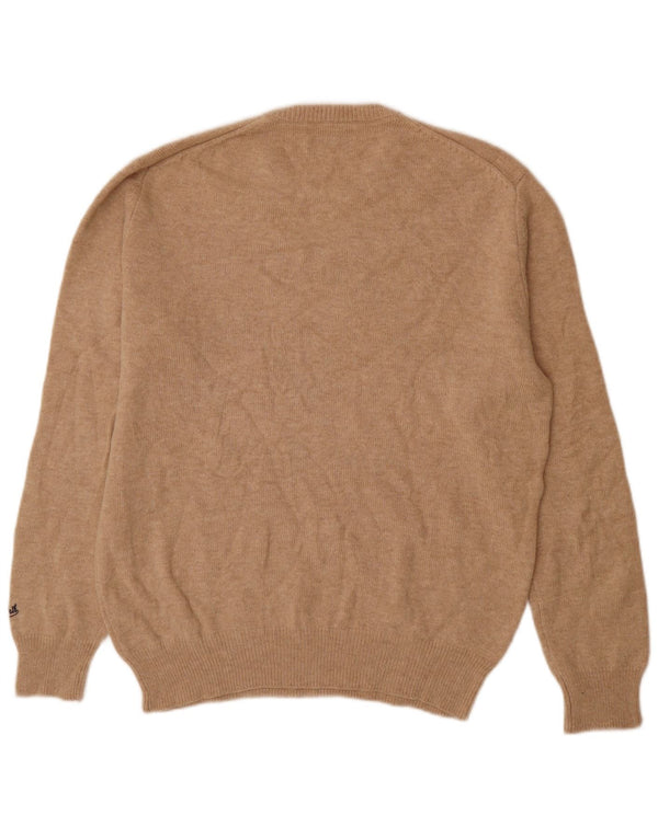 St. Barth Mens Ski Graphic Crew Neck Jumper Sweater XL Beige Cotton Novelty