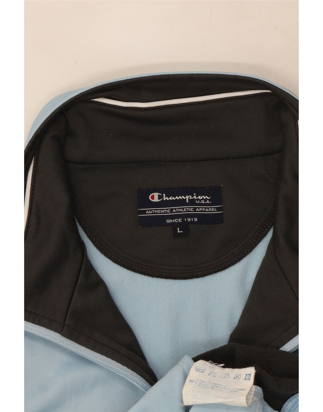 Champion Veste de survêtement pour femme UK 16 Large Bleu Colorblock Polyester