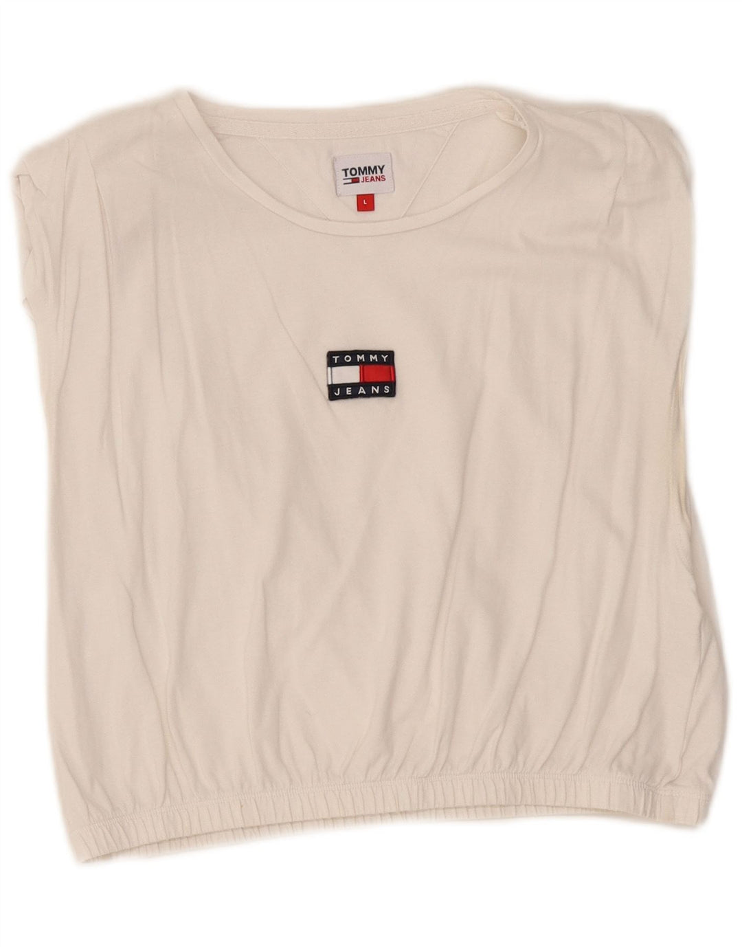 Tommy Hilfiger Débardeur court pour femme UK 14 Large Blanc