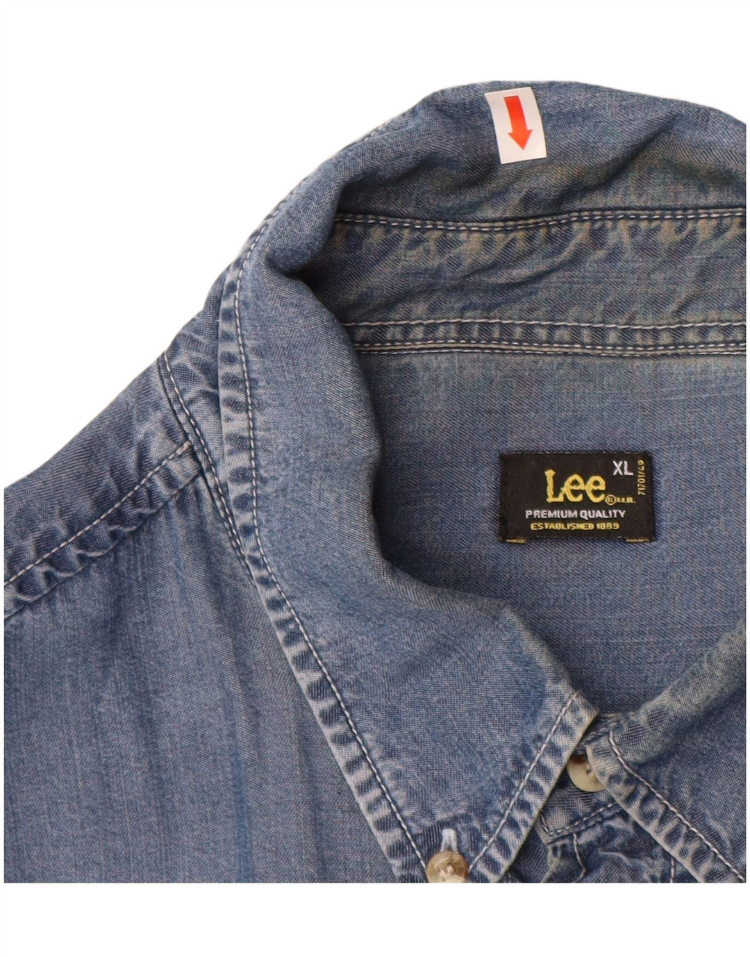 LEE Chemise Homme XL Bleu Tencel