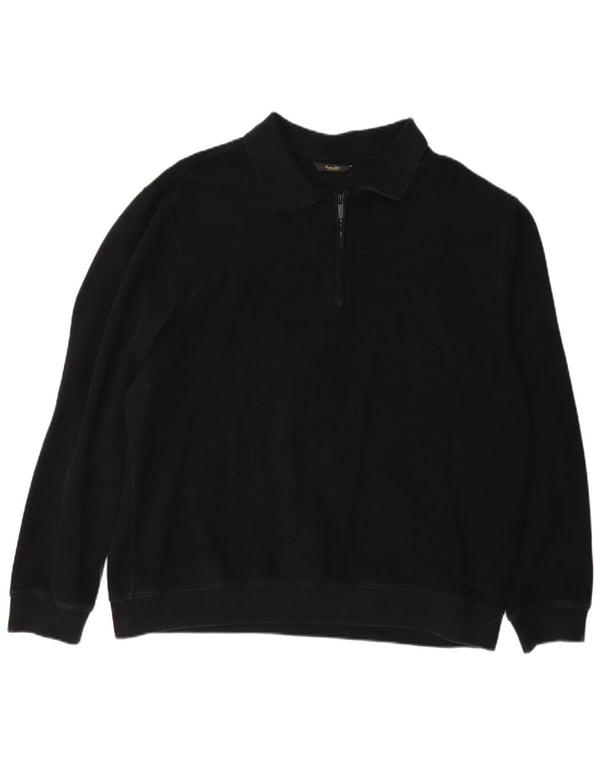 Massimo Dutti Pull col polo pour homme 2XL Noir Coton