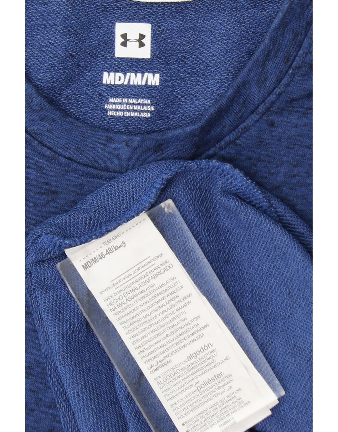 Under Armour Sweat-Shirt Graphique Homme Bleu Moyen Moucheté Coton