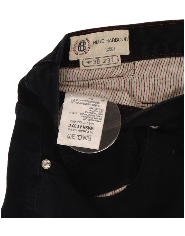 Marks & Spencer Pantalon Casual Blue Harbor W38 L29 Homme Bleu Marine