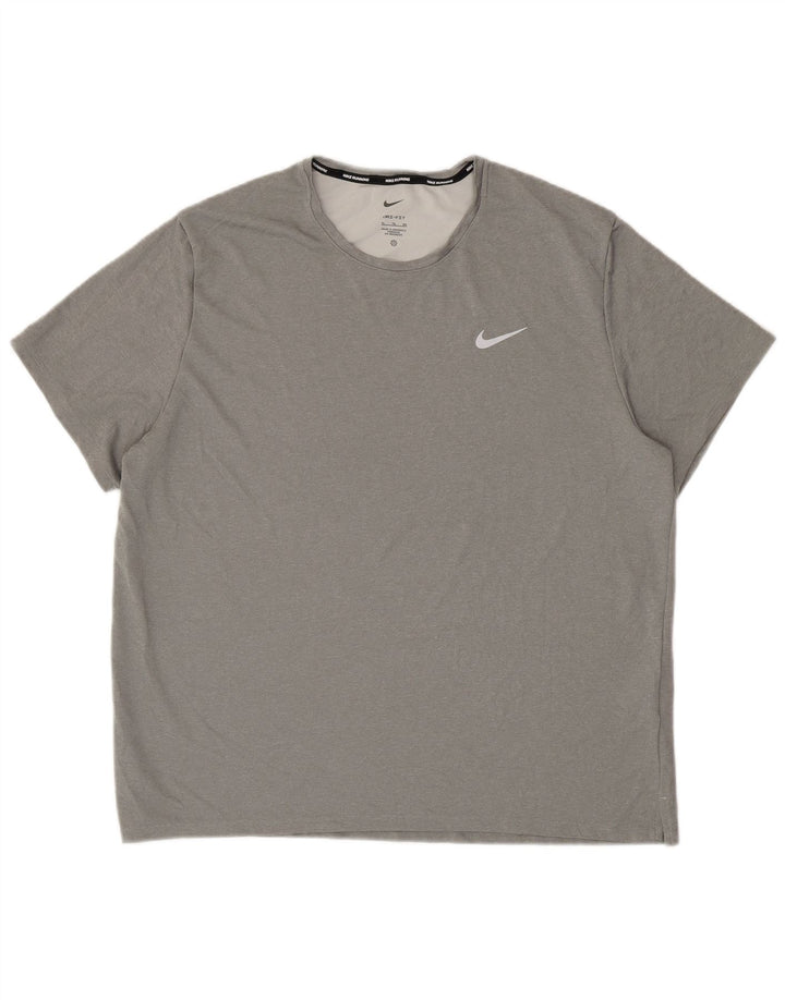 NIKE T-shirt Dri Fit pour homme XL Gris Polyester