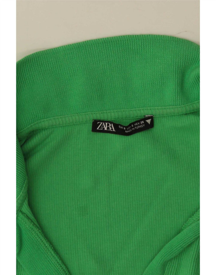 Zara Robe Polo Femme UK 8 Petit Vert