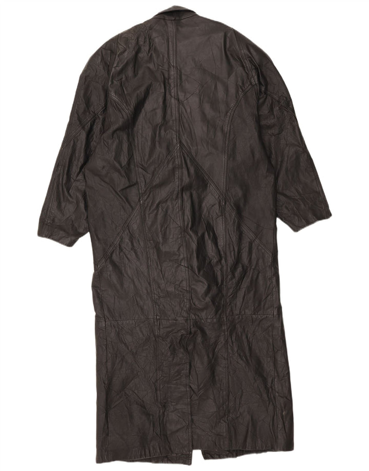 Winlit Manteau en cuir surdimensionné pour femme UK 14 Noir moyen