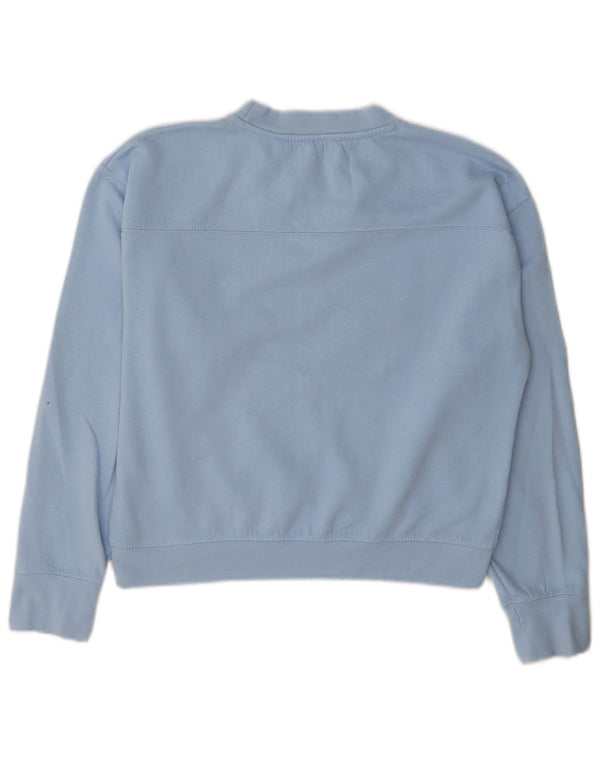 Zara Femme Sweatshirt Jumper UK 10 Petit Bleu Polyester