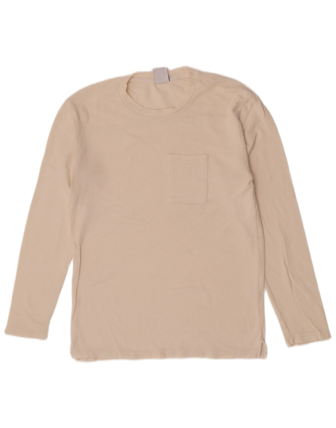 Zara Homme Haut À Manches Longues En Coton Blanc Cassé Moyen