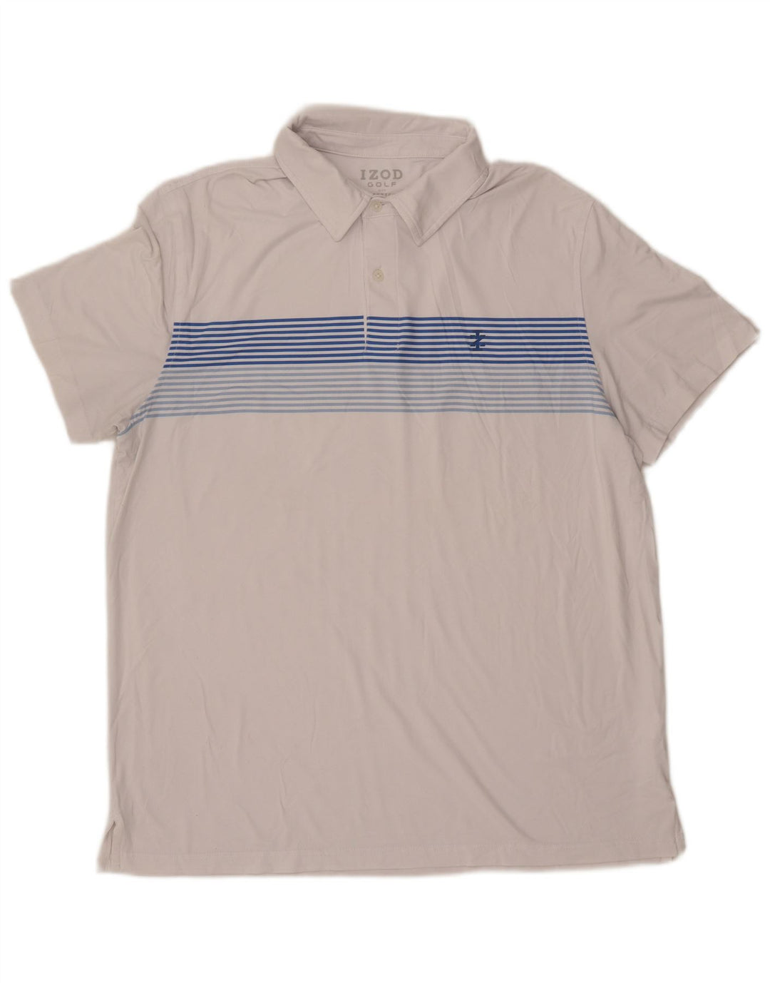 IZOD Polo Homme Large Rayé Blanc Polyester
