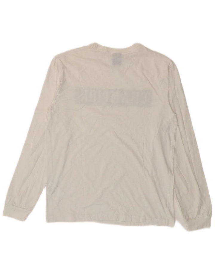 Champion Haut graphique à manches longues pour homme en coton blanc