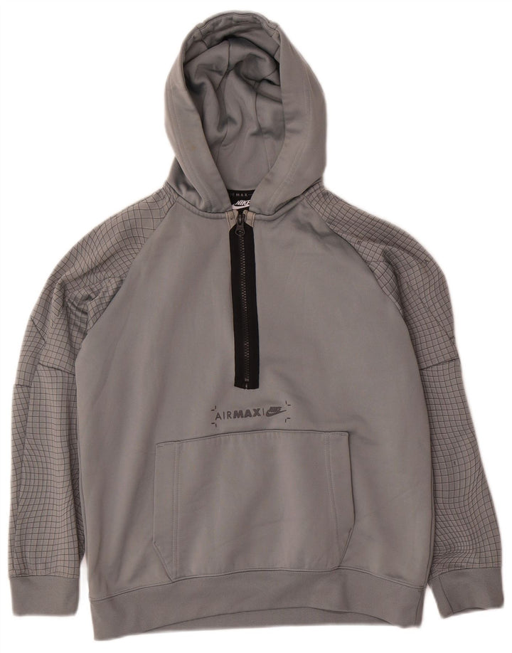 NIKE Pull à capuche graphique pour garçon 12-13 ans Grand gris à carreaux Polyester