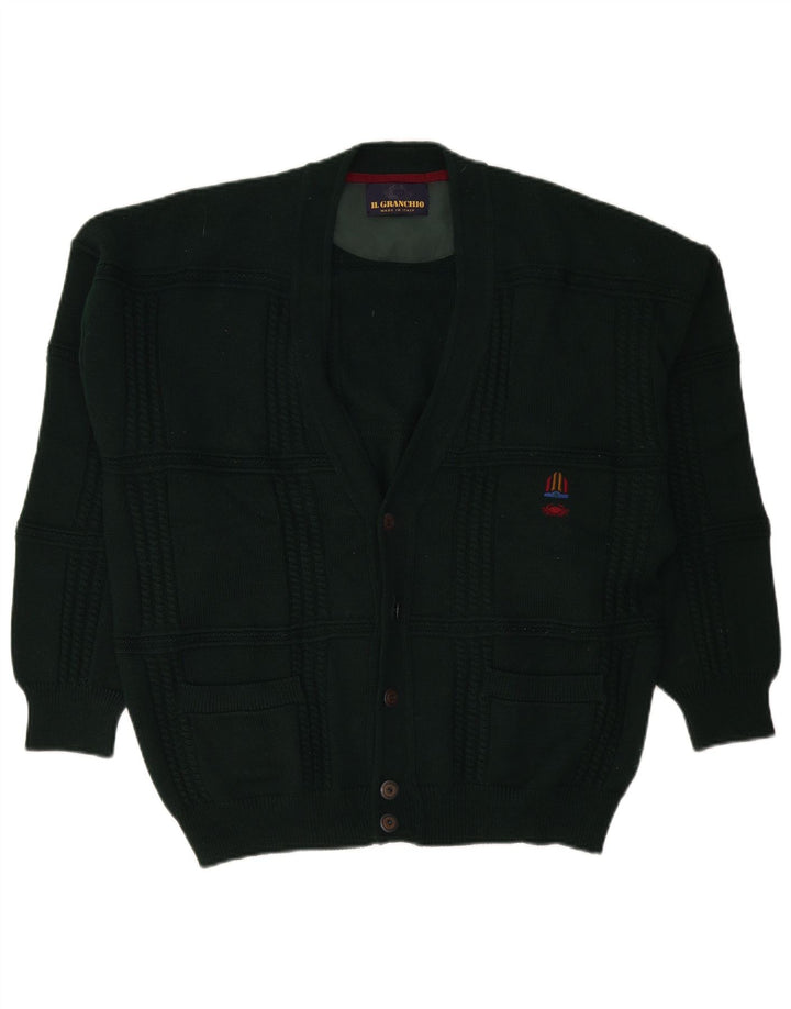 Il Granchio Cardigan Pull XL Vert Laine Homme